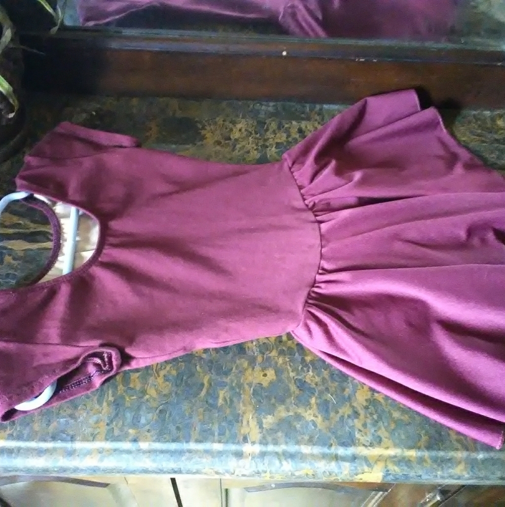 Motion Wear Leotard Burgundy SC 4-6 USA MADE